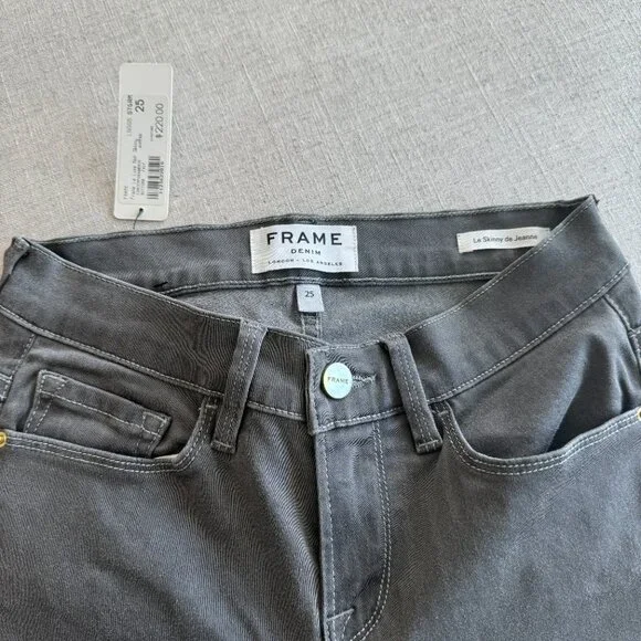 Frame - Le Skinny de Jeanne Skinny Jean - Gray - Size 25 NWT - Picture 5 of 5